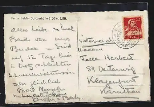 AK Lenzerheide, Blick zur Schäferhütte