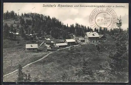 AK Schüler`s Alpenhaus und Sonnwendsteingipfel