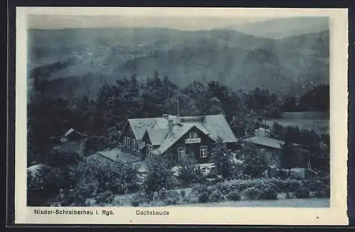 AK Nieder-Schreiberhau, Dachsbaude im Riesengebirge