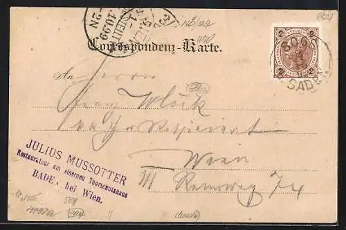 AK Baden, Eisernes Thor mit Schutzhaus