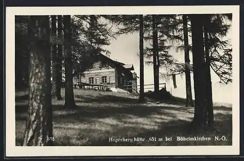 AK Hegerberg-Hütte bei Böheimkirchen