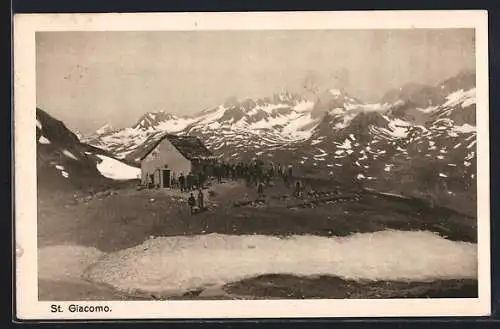 AK St. Giacomo, Sportler an der Schutzhütte