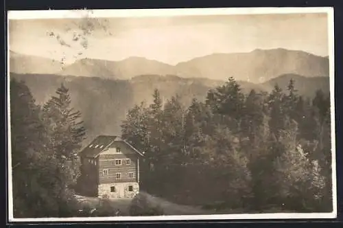 AK St. Pöltner Naturfreunde-Berghütte am Eibl