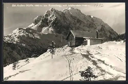 AK St. Anton-Hütte am Kranzberg mit Wetterstein