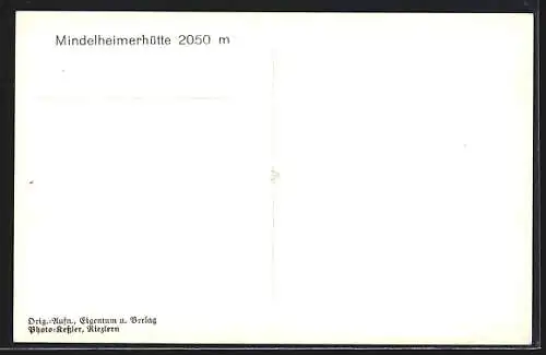 AK Mindelheimerhütte mit Gebirgskette