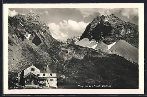 AK Allgäuer Alpen, Rappensee-Berghütte mit Heilbronnerweg