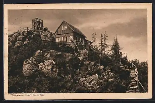 AK Berghütte auf dem Hochstein im Isergebirge