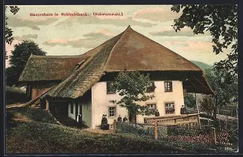 AK Schlechtbach / Schopfheim, Traditionelles Bauernhaus im Ort