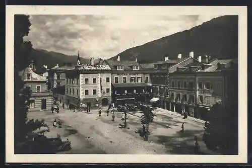 AK Lienz, Kaiser Josefplatz mit Hotel Post