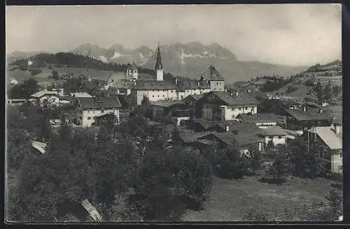 AK Kitzbühel, Blick gegen das Kaisergebirge