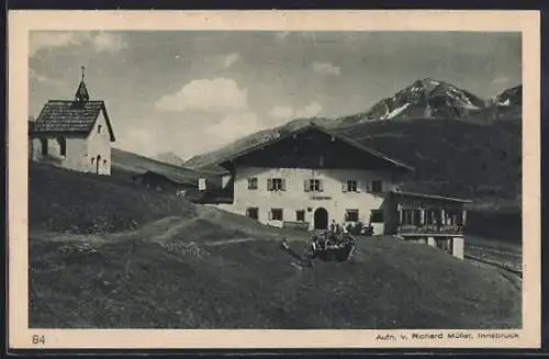 AK Kühtai, Alpengasthof mit Oetztalergruppe