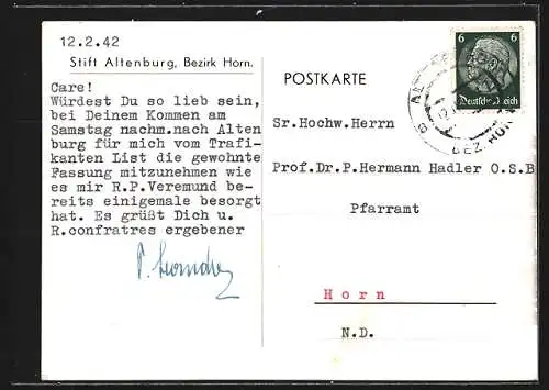 AK Altenburg, Benediktinerabtei aus der Vogelschau
