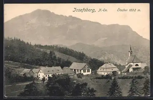 AK Josefsberg /N.-Oe., Ortsansicht mit Ötscher
