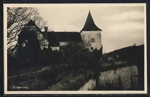 AK Pitten /N.-Ö., Blick zum Schloss