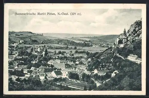 AK Pitten /N.-Oest., Teilansicht aus der Vogelschau