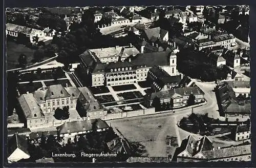 AK Laxenburg, Stadtpartie vom Flugzeug aus