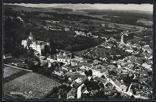 AK Maissau /N. Ö., Ortsansicht vom Flugzeug aus