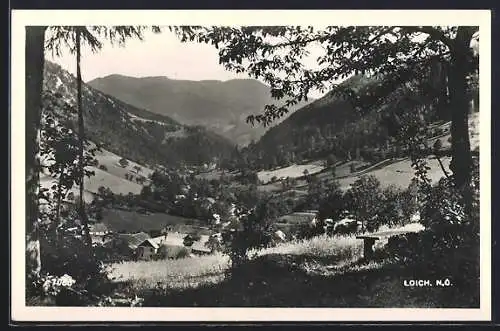 AK Loich /N. Ö., Ortsansicht aus der Vogelschau