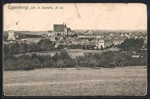 AK Eggenburg, Ortsansicht aus der Vogelschau