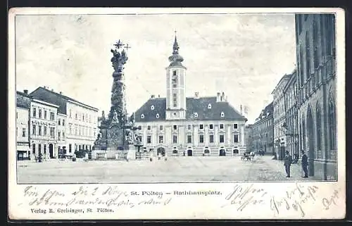 AK St. Pölten, Denkmal am Rathausplatz