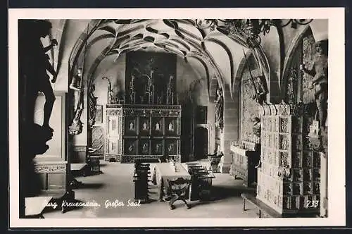 AK Kreuzenstein, Burg, Grosser Saal