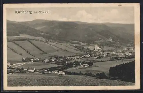 AK Kirchberg am Wechsel, Totalansicht vom Berg aus