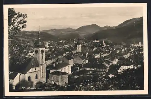 AK Waidhofen a. d. Ybbs, Totalansicht gegen die Berge