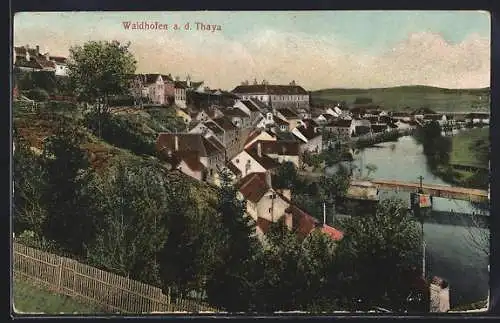 AK Waidhofen a. d. Thaya, Ortsansicht am Fluss