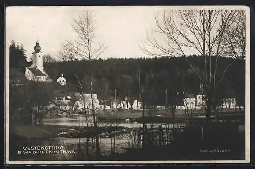 AK Vestenötting b. Waidhofen, Ortsansicht an der Thaya