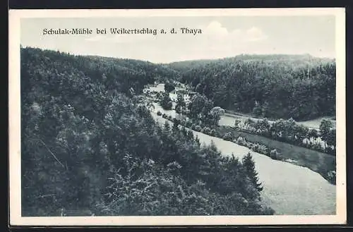 AK Weikertschlag a. d. Thaya, Blick auf die Schulak-Mühle