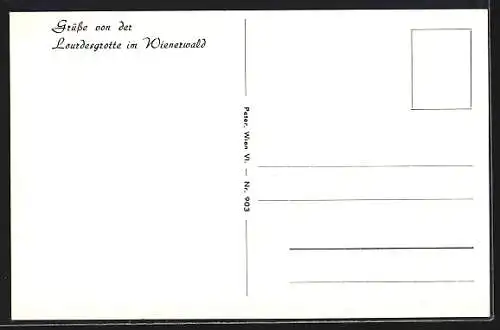 AK Maria Gugging /Wienerwald, Eingang zur Lourdesgrotte