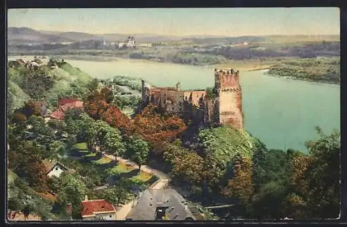 AK Weitenegg an der Donau, Ruine aus der Vogelschau