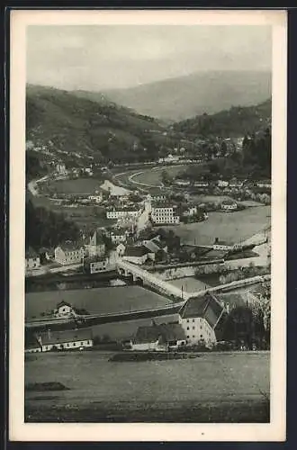 AK Lilienfeld, Ortsansicht aus der Vogelschau