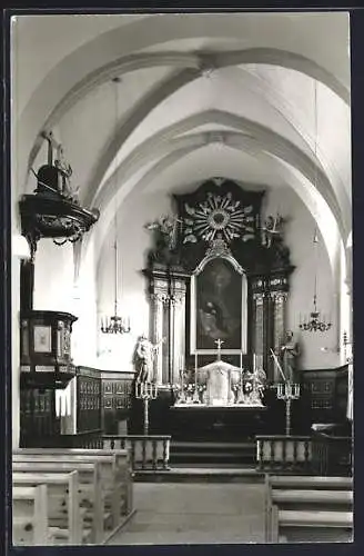 AK St. Aegyd a. N., Pfarrkirche, Innenansicht