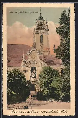 AK Dürnstein an der Donau, Portal der Stiftskirche