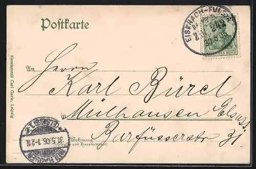 AK Berlin, Bismarckdenkmal mit Passanten vor Reichstag