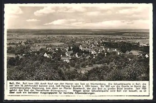 AK Bad Boll, Teilansicht mit Kirche