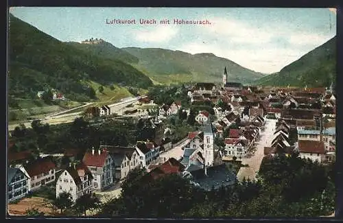 AK Urach / Hohenurach, Teilansicht mit Strassenpartie