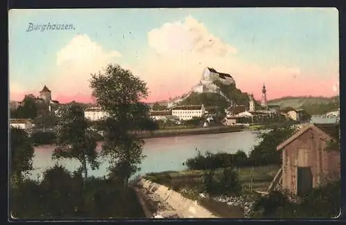 AK Burghausen / Salzach, Blick nach dem Ort