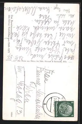 AK Köln, Renaissance-Portal des Kölner Rathauses