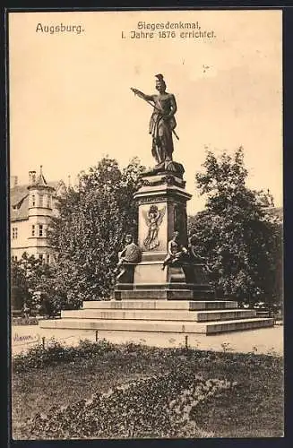 AK Augsburg, Partie am Siegesdenkmal