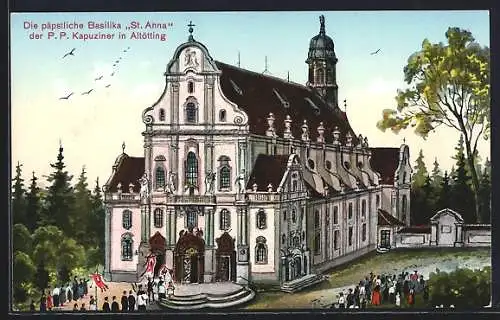 AK Altötting, Basilika St. Anna der P.P. Kapuziner