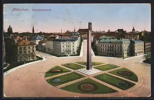 AK München, Ansicht von Karolinenplatz