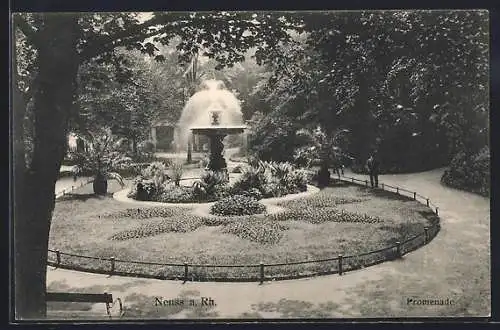 AK Neuss a. Rh., Partie im Park