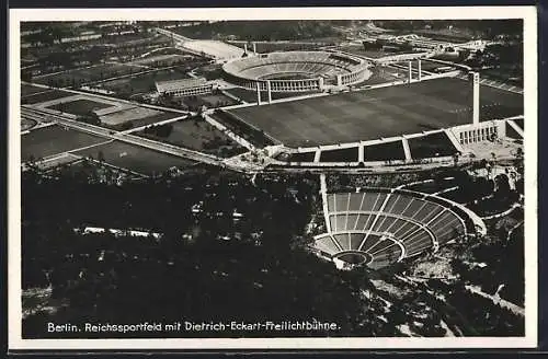 AK Berlin-Westend, Reichssportfeld mit Dietrich-Eckart-Freilichtbühne