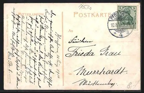 AK Pforzheim, Villa Ehrismann an der Altstadtkirche