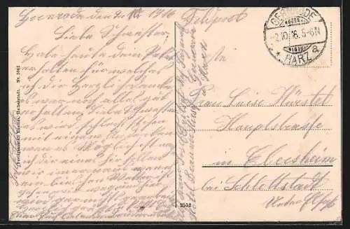 AK Gernrode a. H., Blick über den Ort mit Stubenberg