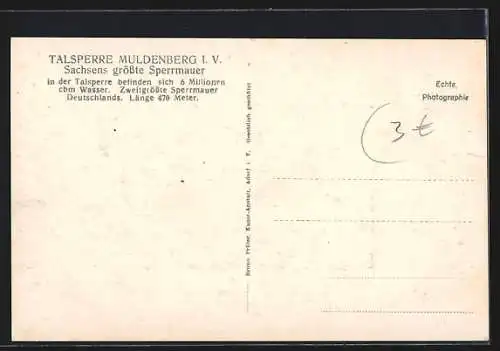 AK Muldenberg i. Vogtl., Stausee mit dem Motorboot, die Talsperre