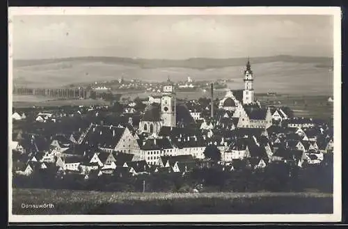 AK Donauwörth, Teilansicht mit Kirche