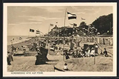 AK Wyk auf Föhr, Nordseebad, Strandpartie